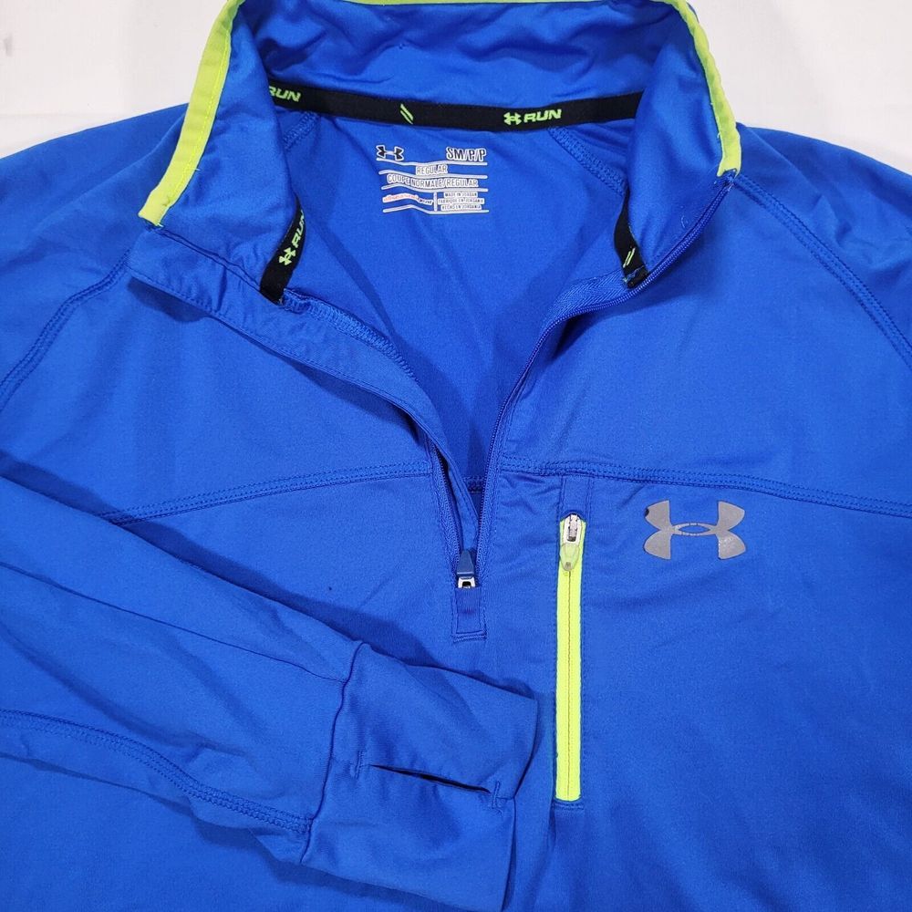 Under Armour Imminent Run Men's Small Regular‎ All Season Gear Blue 1/4 Zip